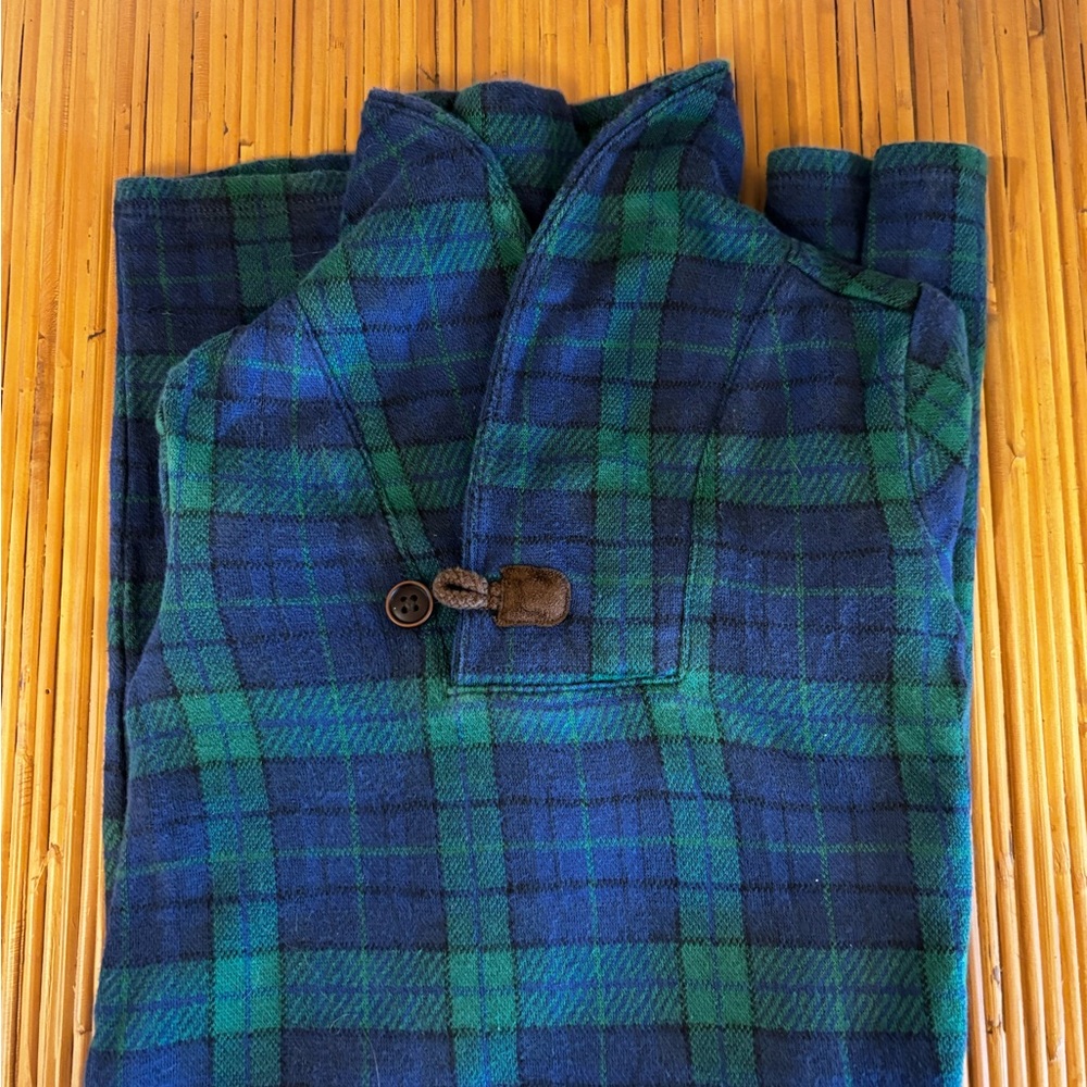 Janie and Jack Navy and Green Plaid Jumper